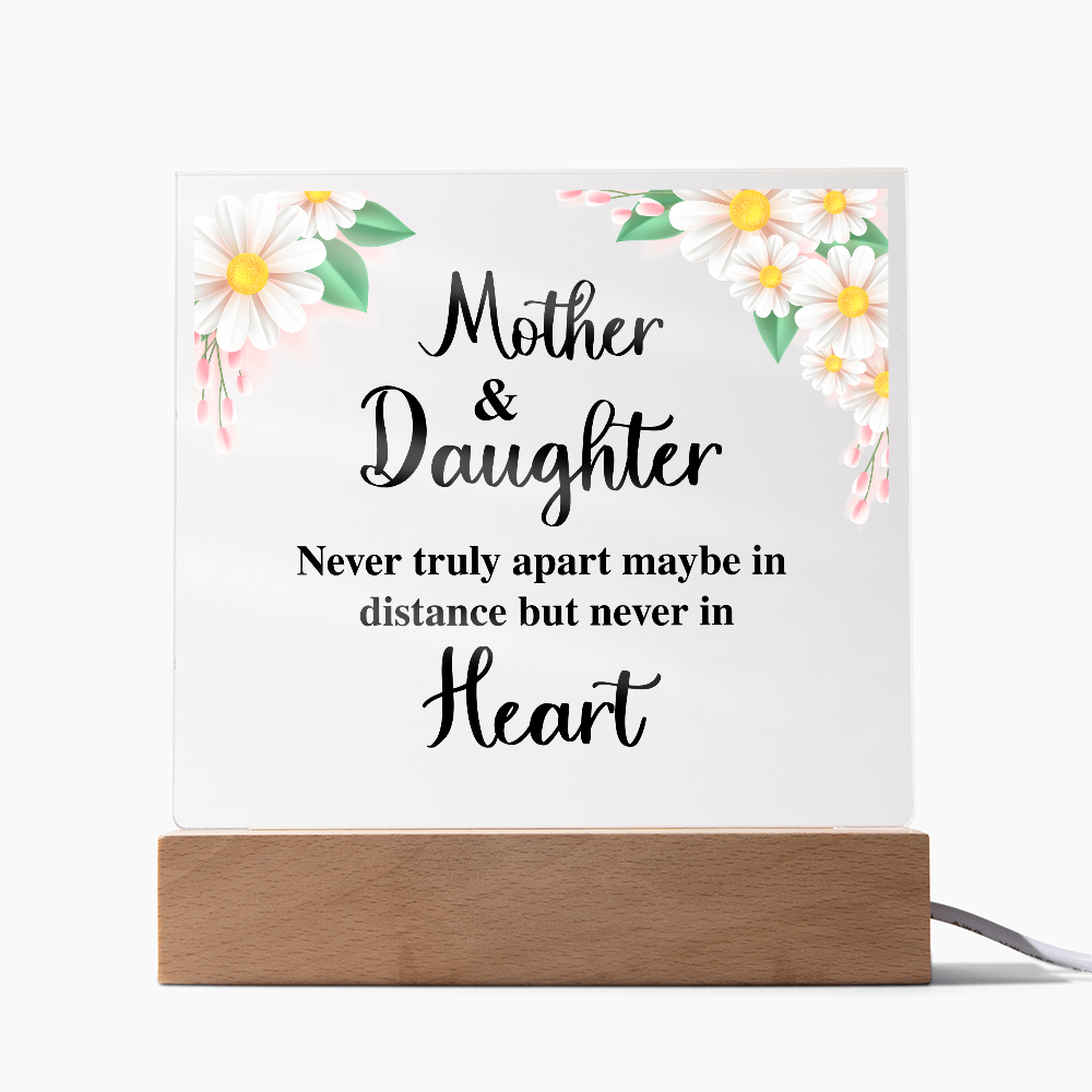Mother And Daughter Acrylic Square Plaque - Mother's Day Gift