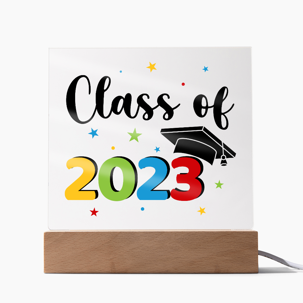 Class Of 2023 Acrylic Square Plaque - Graduation Gift