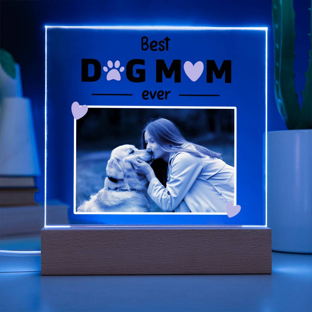 Dog Mom Acrylic Square Plaque - Gift for Dog Lovers