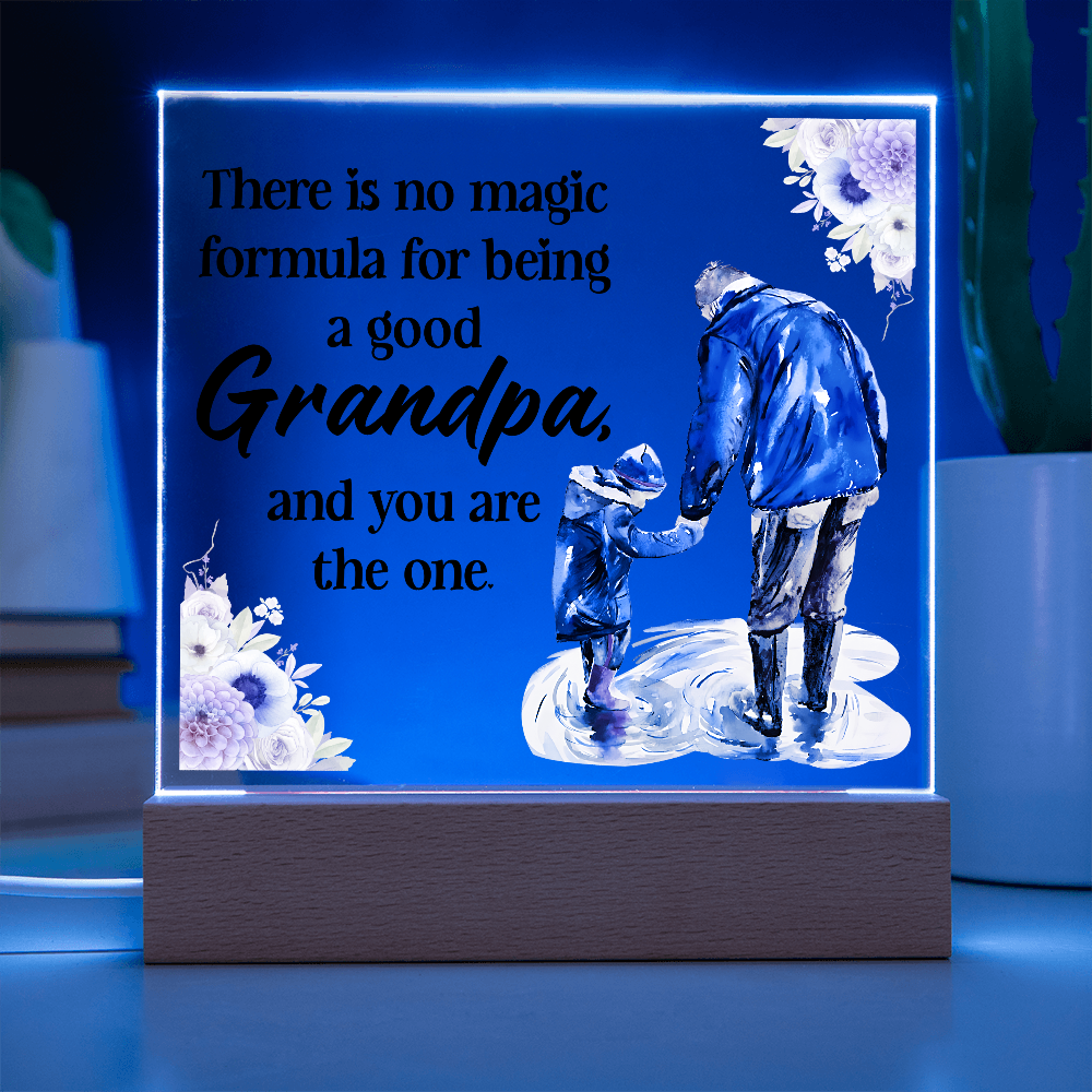Grandpa Acrylic Square Plaque - Father's Day Gift
