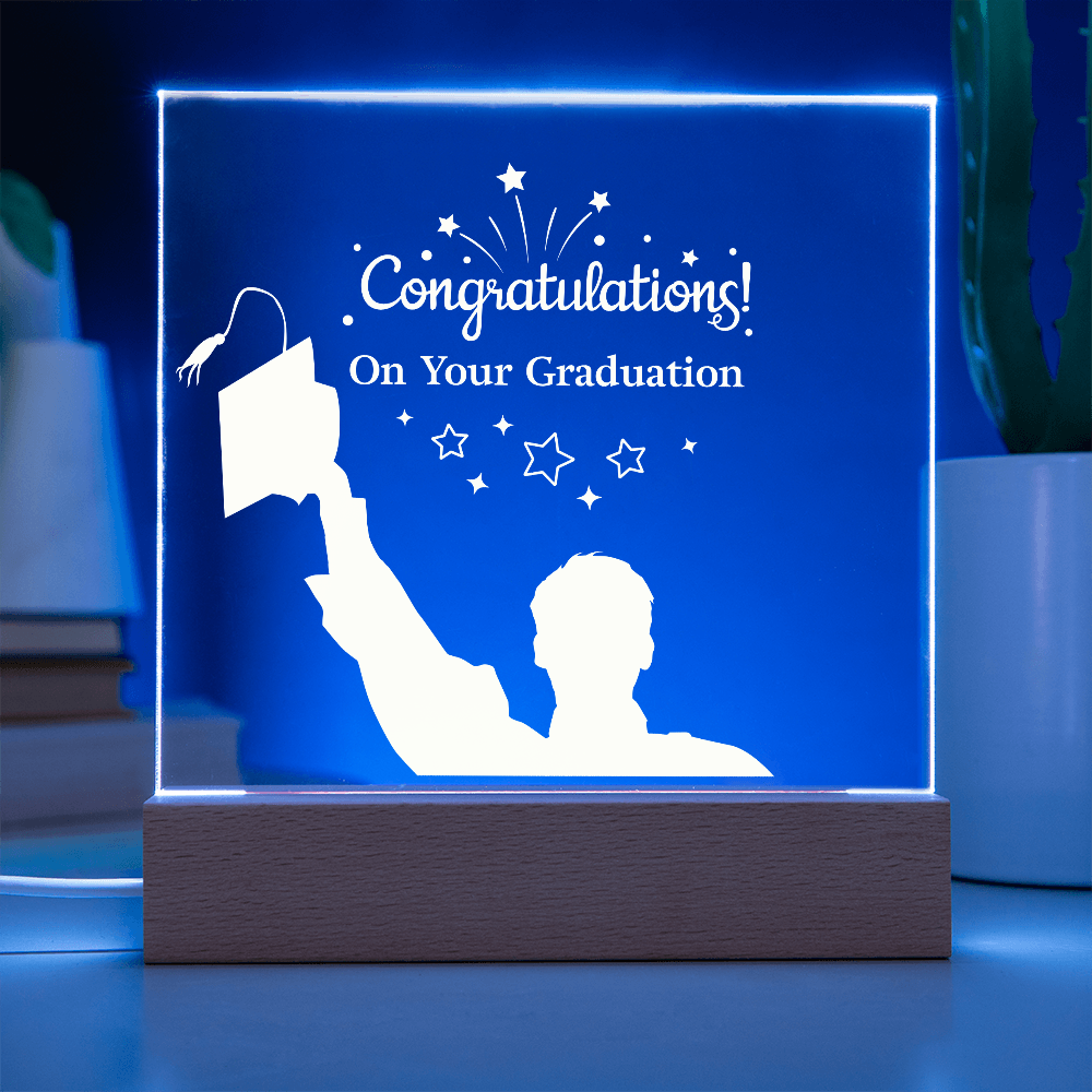 Congratulations On Your Graduation Acrylic Square Plaque - Graduation Gift