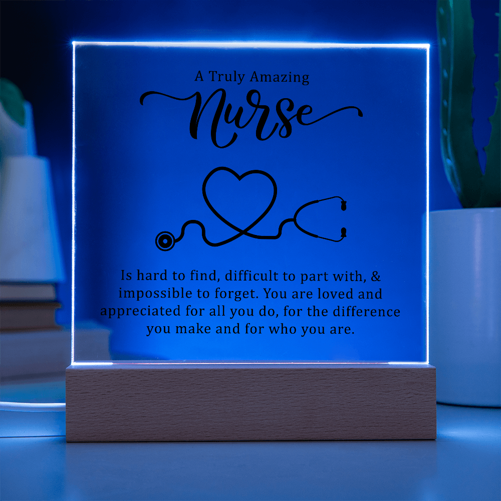 Truly Amazing Nurse Acrylic Square Plaque - Gift for Nurses
