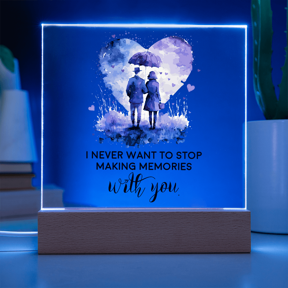 Making Memories With You Acrylic Square Plaque - Anniversary Gift
