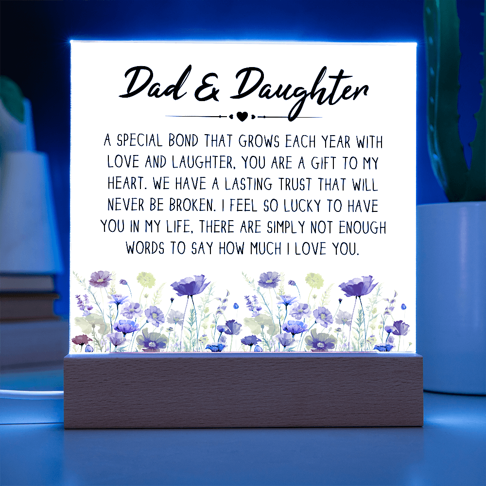 Dad & Daughter — Acrylic Square Plaque