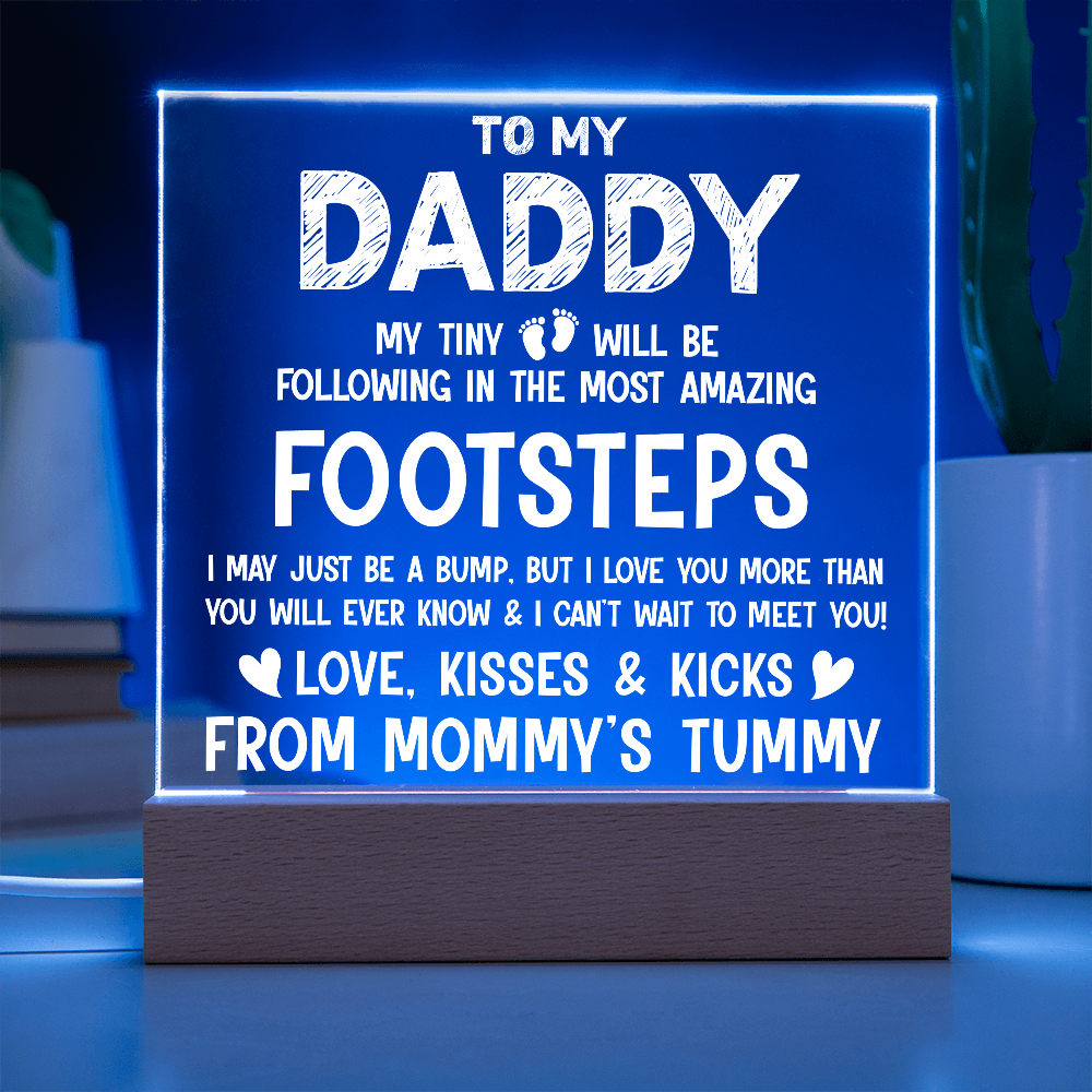 To My Daddy Acrylic Square Plaque - Father's Day Gift for Dad