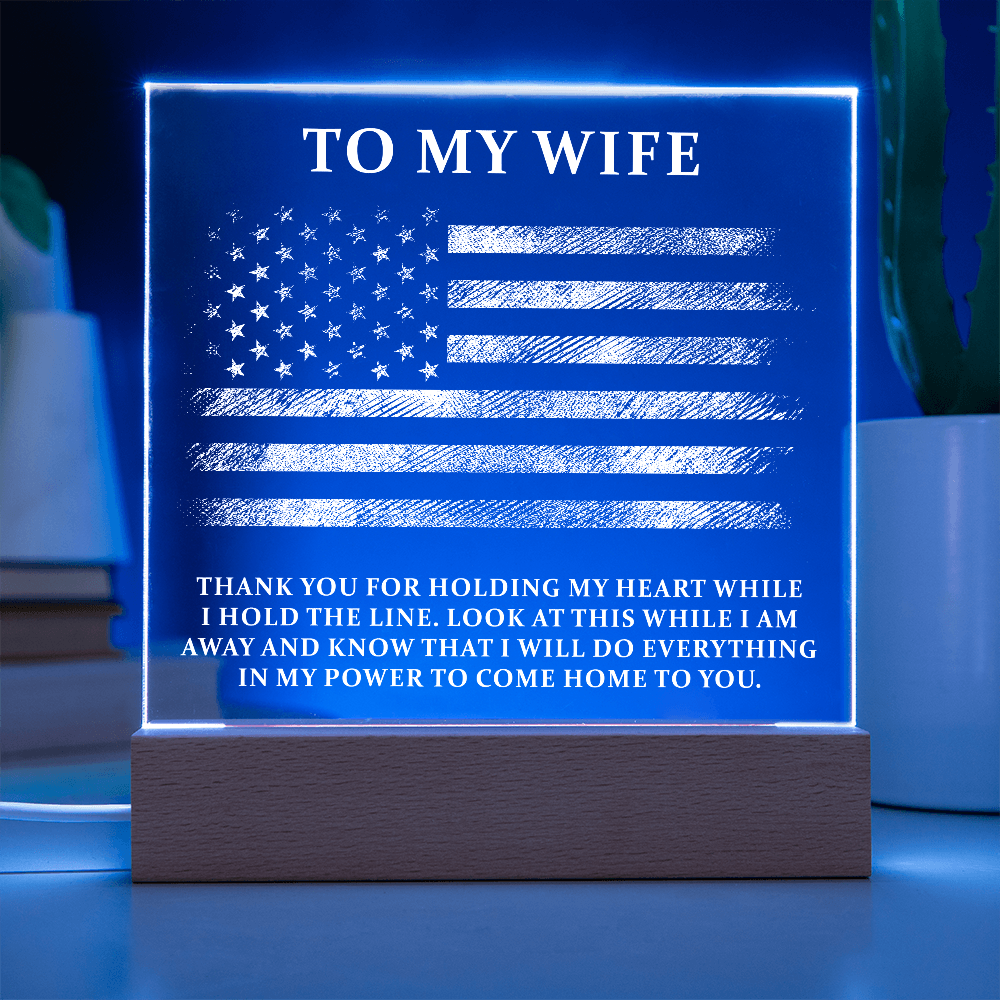 To My Wife Acrylic Square Plaque - Anniversary Gift