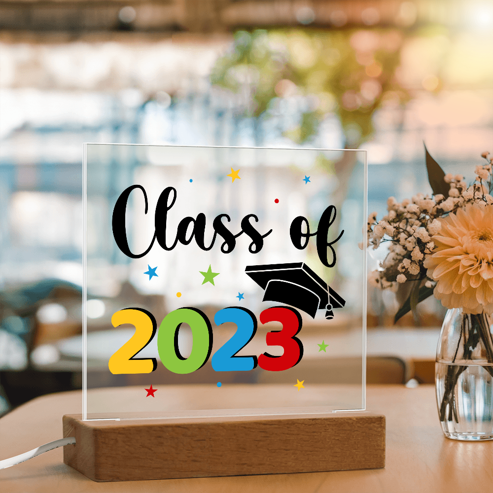 Class Of 2023 Acrylic Square Plaque - Graduation Gift
