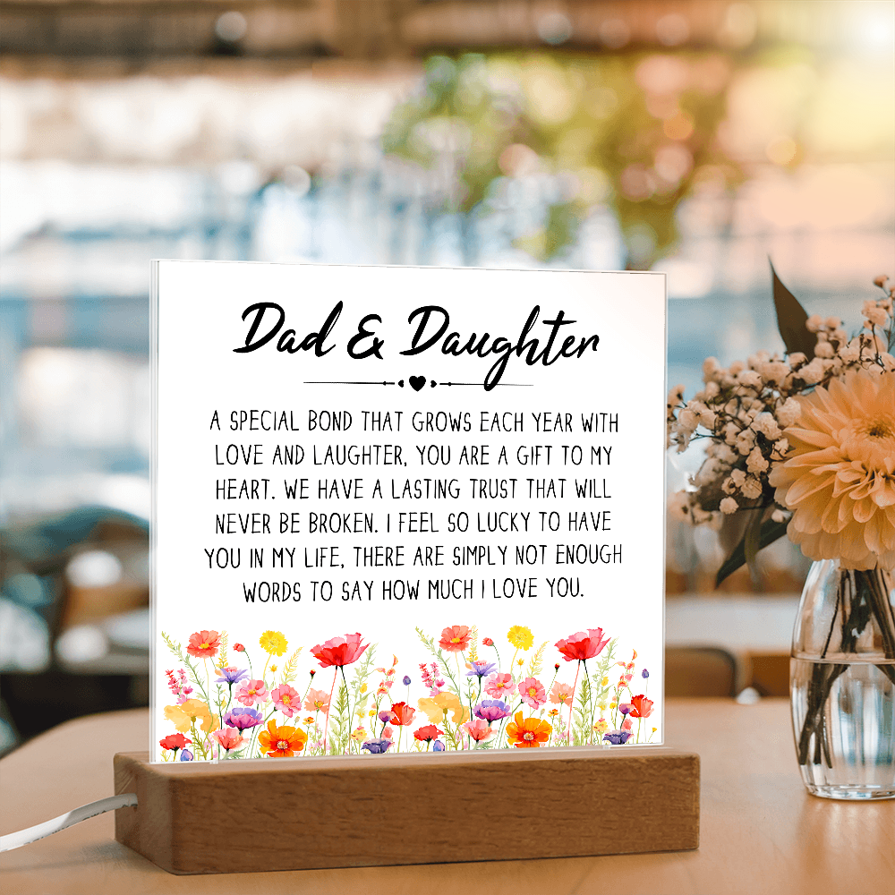 Dad & Daughter — Acrylic Square Plaque