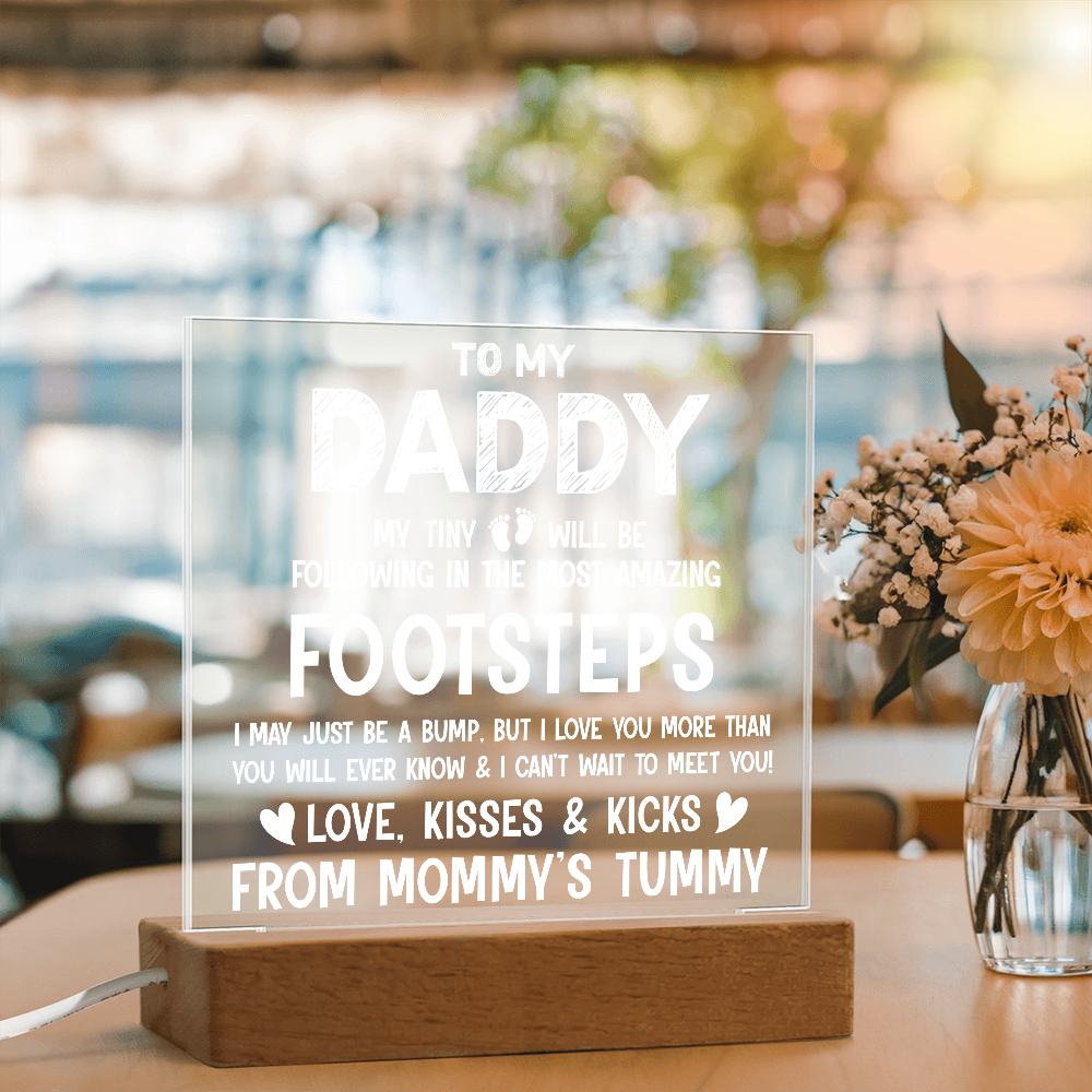 To My Daddy Acrylic Square Plaque - Father's Day Gift for Dad