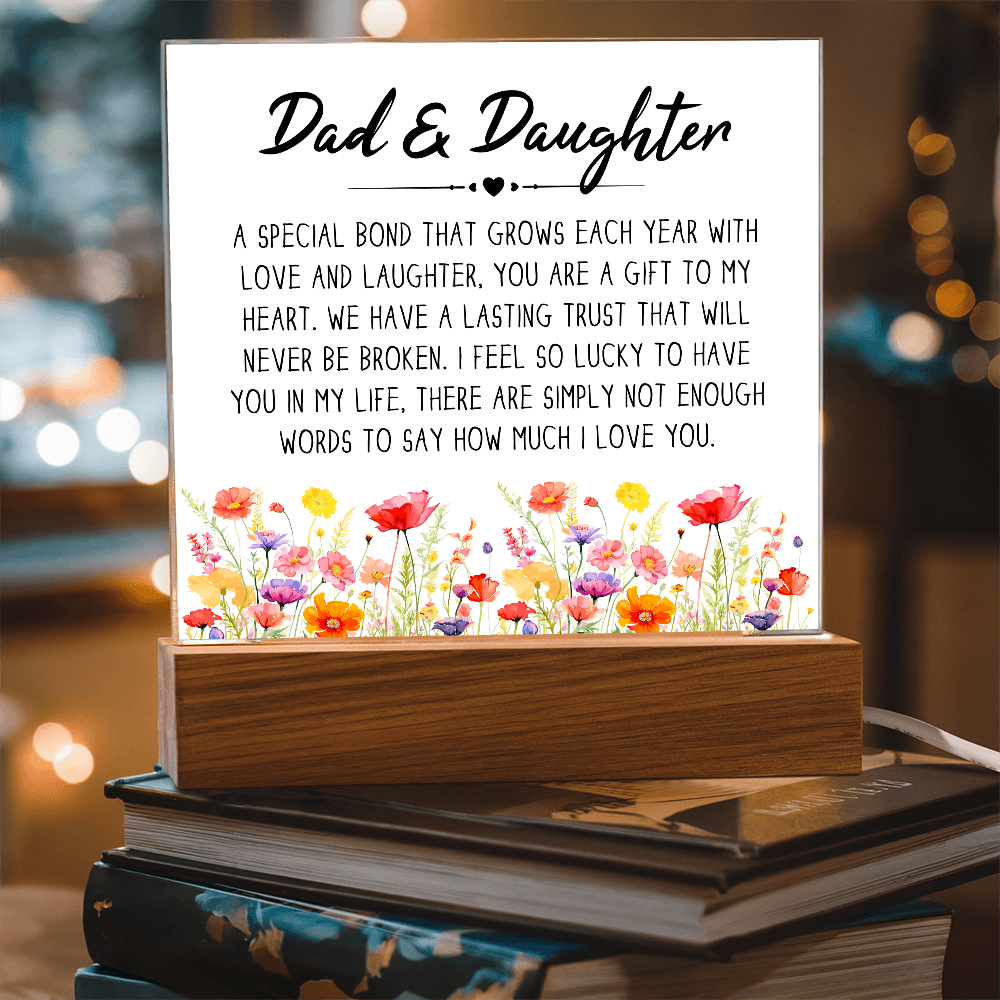 Dad & Daughter — Acrylic Square Plaque