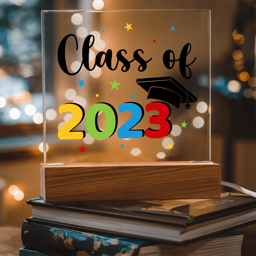 Class Of 2023 Acrylic Square Plaque - Graduation Gift