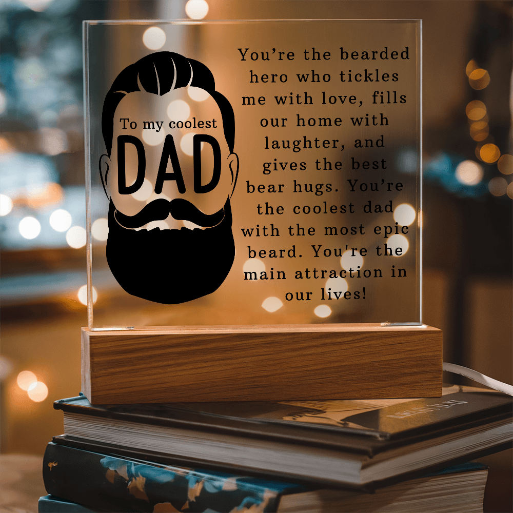 To The Coolest Dad Acrylic Square Plaque - Father's Day Gift for Dad