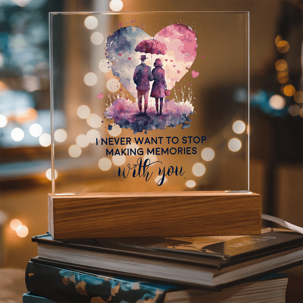 Making Memories With You Acrylic Square Plaque - Anniversary Gift
