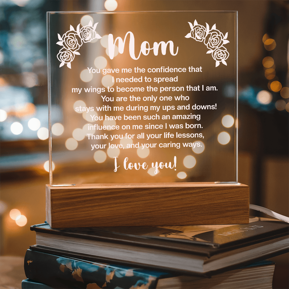 Mom You Gave Me The Confidence Acrylic Square Plaque - Mother's Day Gift