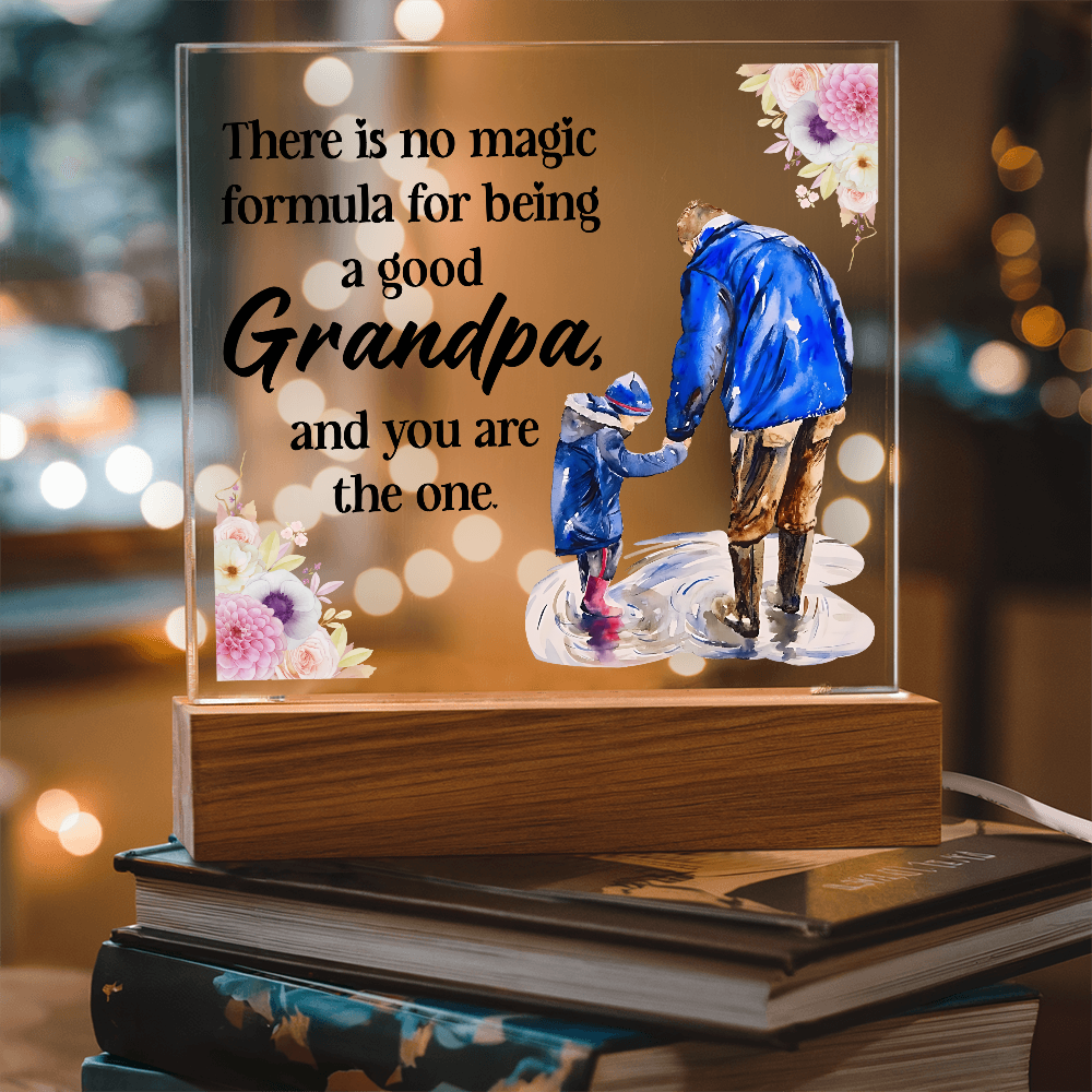 Grandpa Acrylic Square Plaque - Father's Day Gift