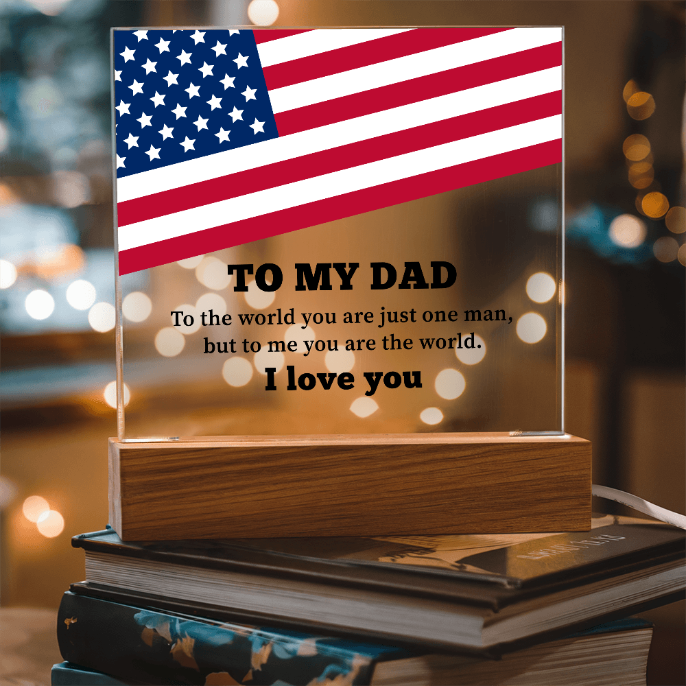 To My Dad Acrylic Square Plaque - Father's Day Gift for Dad