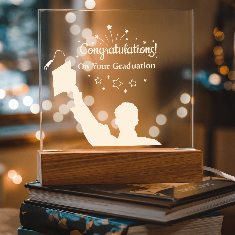 Congratulations On Your Graduation Acrylic Square Plaque - Graduation Gift