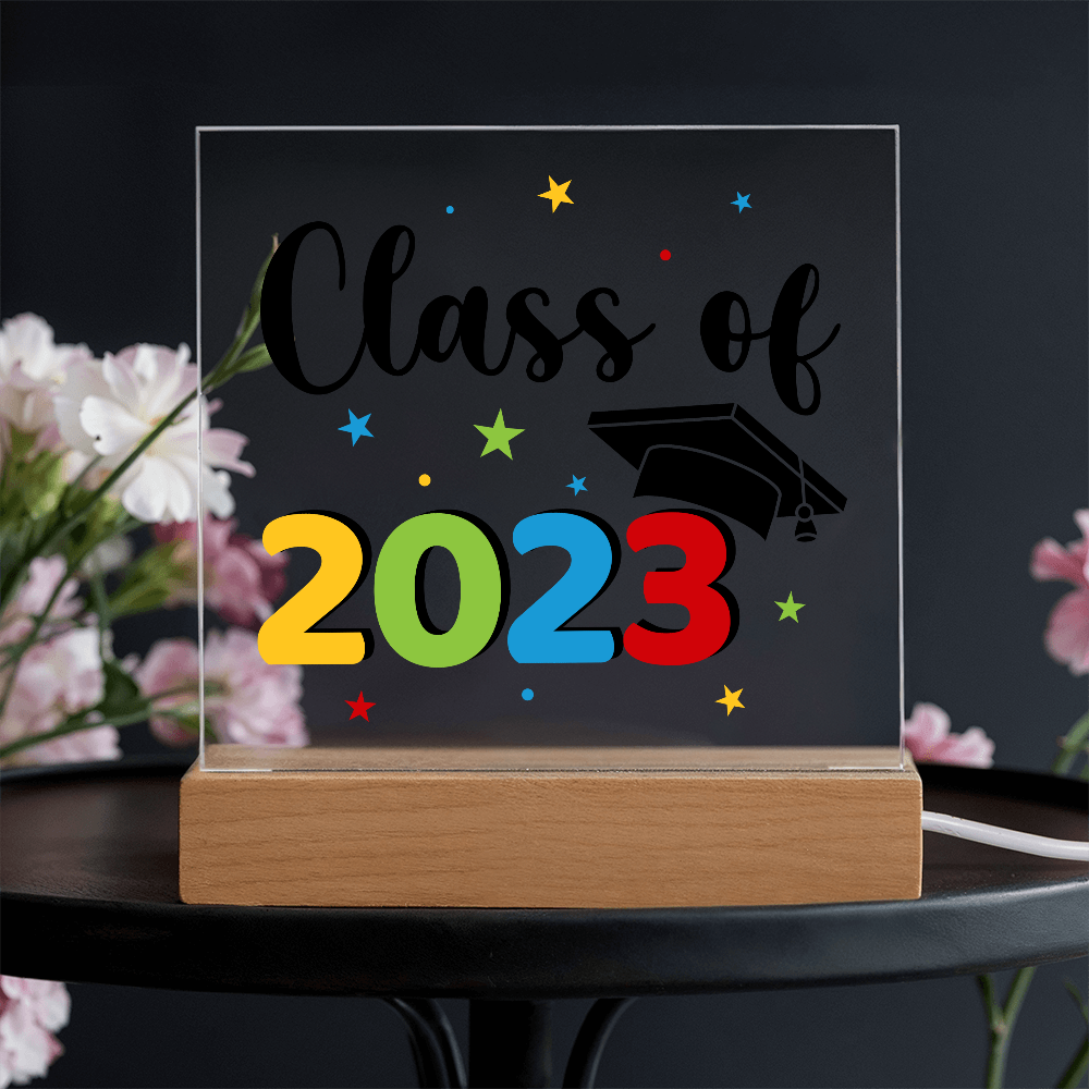 Class Of 2023 Acrylic Square Plaque - Graduation Gift