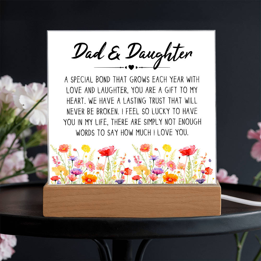 Dad & Daughter — Acrylic Square Plaque