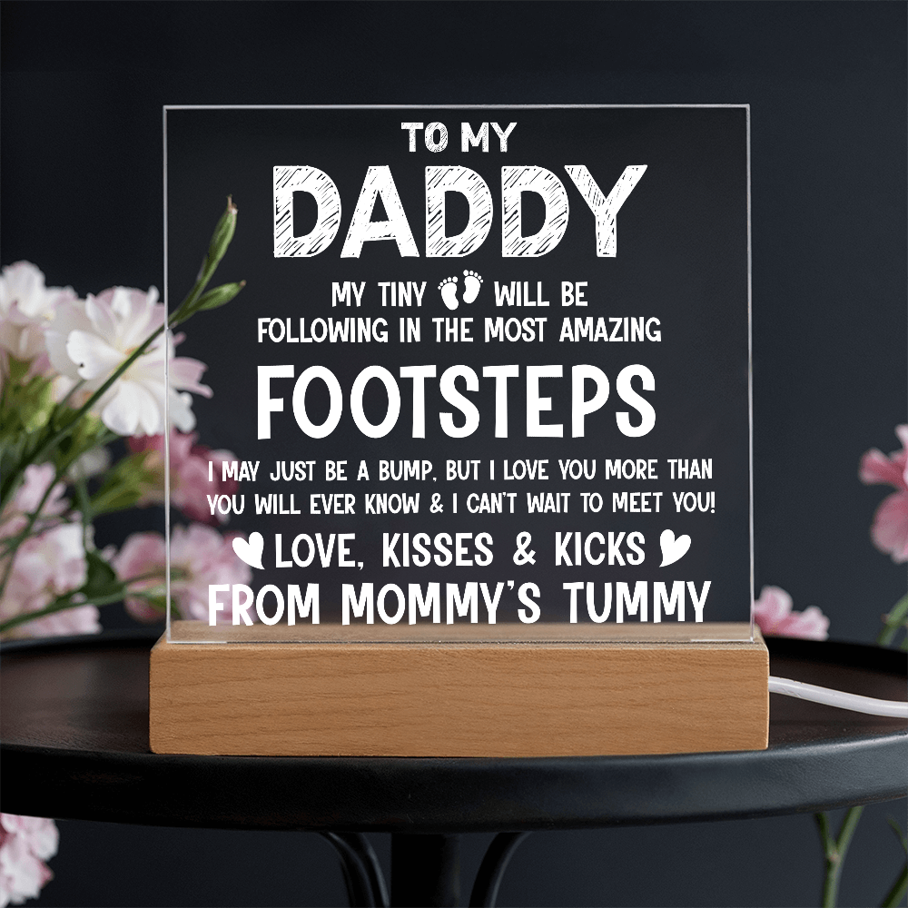 To My Daddy Acrylic Square Plaque - Father's Day Gift for Dad