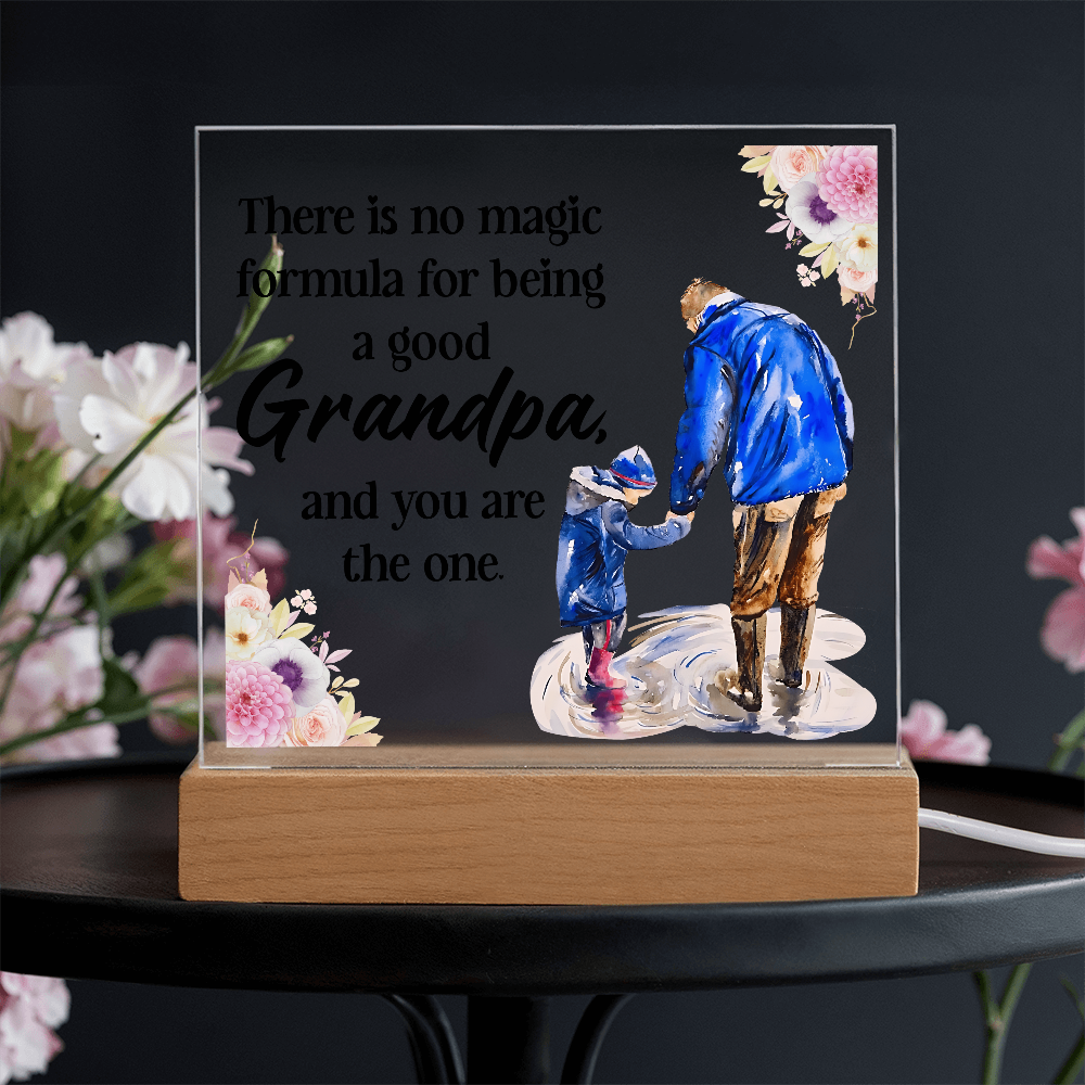 Grandpa Acrylic Square Plaque - Father's Day Gift