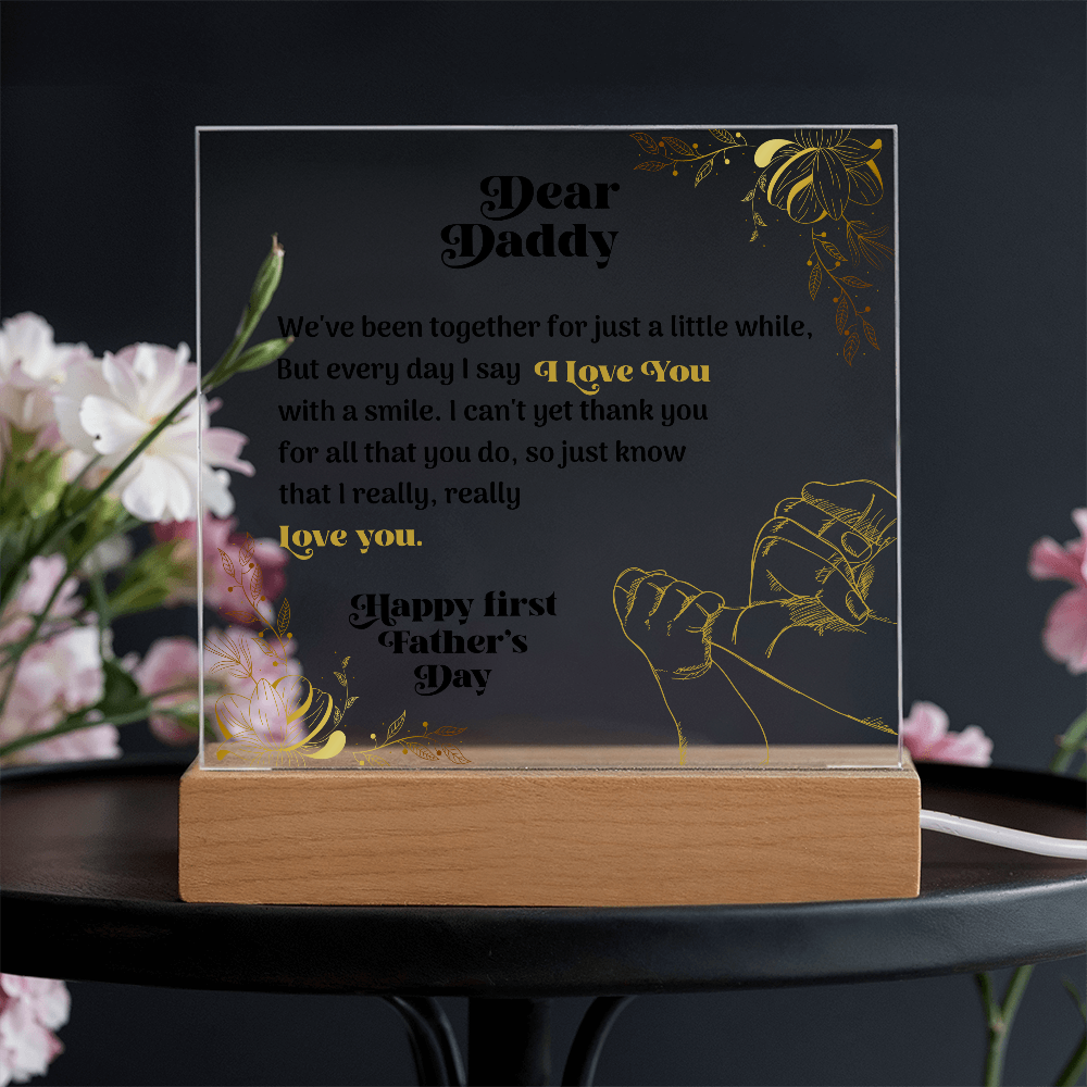 Dear Daddy — Acrylic Square Plaque