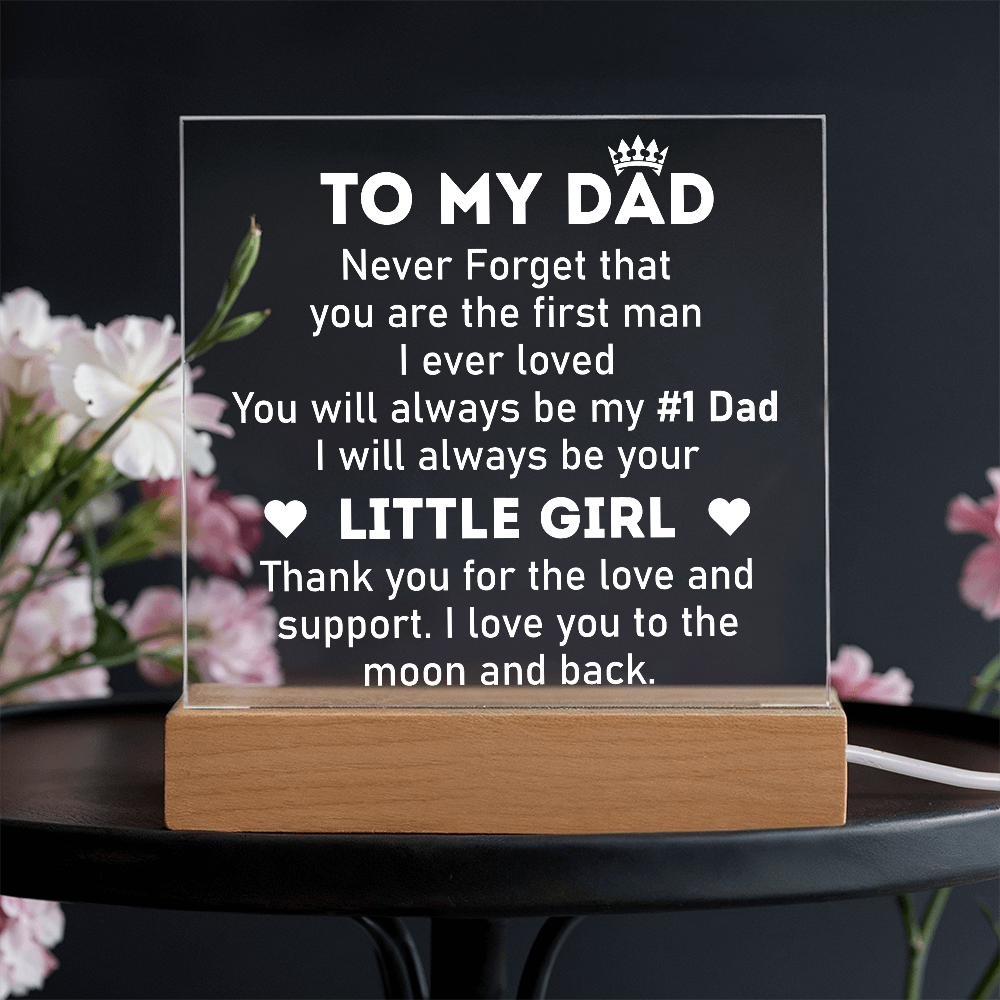 To My Dad Acrylic Square Plaque - A Piece Of My Heart, Father's Day Gift for Dad