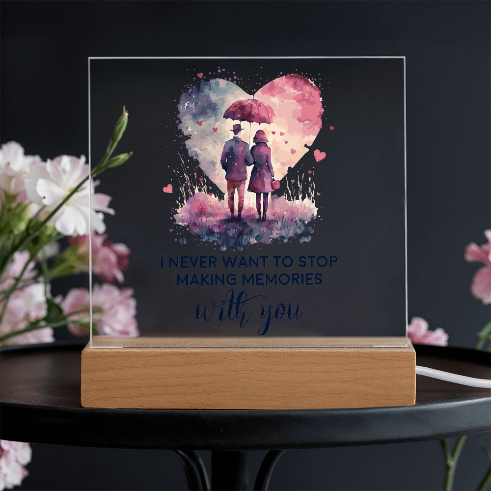 Making Memories With You Acrylic Square Plaque - Anniversary Gift
