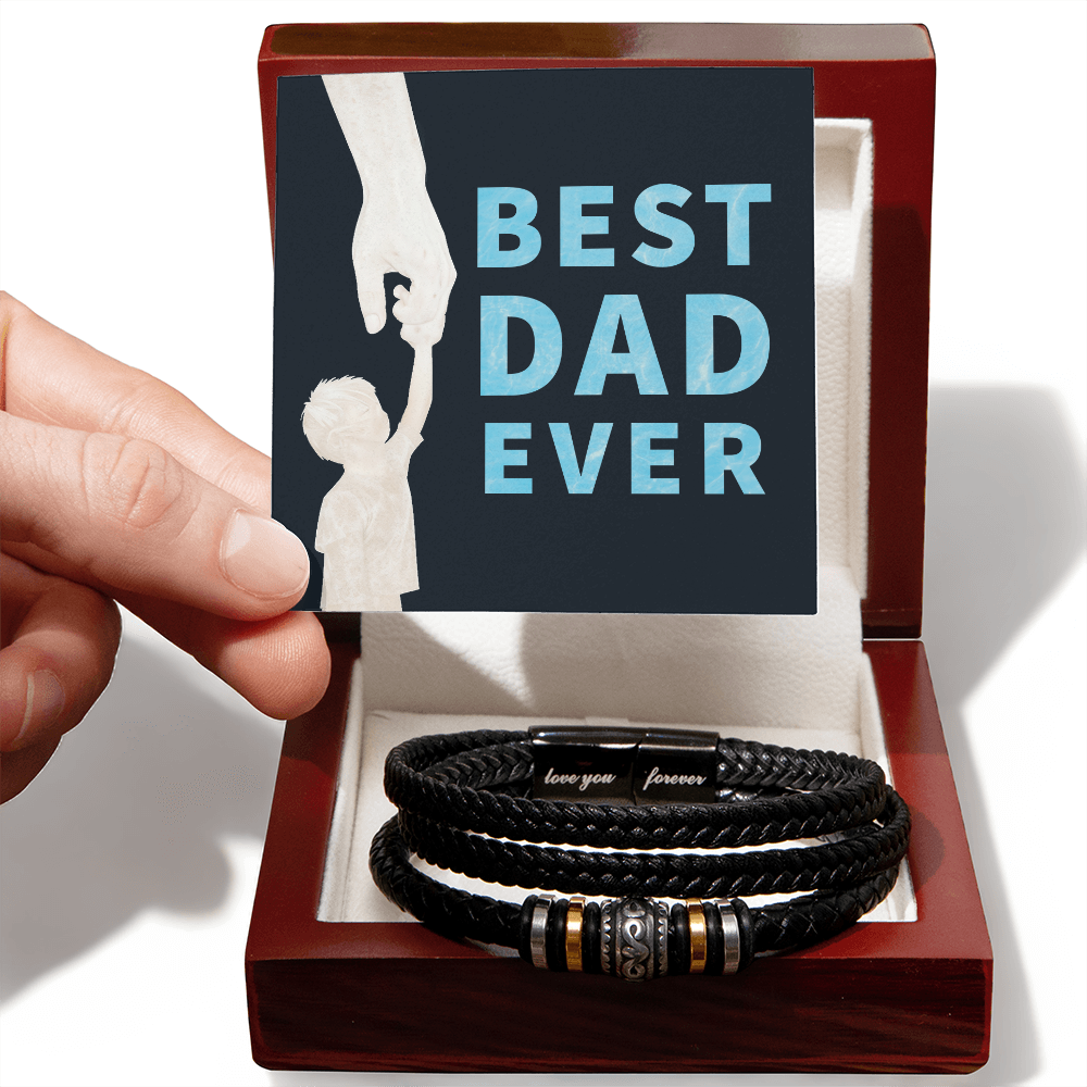 Best Dad Ever — Love You Forever Leather Bracelet