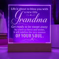 Grandma Engraved Acrylic Square Plaque - Gift for Grandma