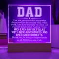 Dad You Are A Remarkable Man Engraved Acrylic Square Plaque - Gift for Dad