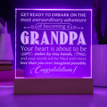 Grandpa Engraved Acrylic Square Plaque - Gift for Grandpa