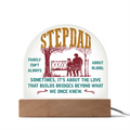 Stepdad Family Isn't Always About Blood Acrylic Dome Plaque - Gift for Stepdad