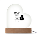 Dad I Am The Luckiest Daughter Acrylic Heart Plaque - Father's Day Gift for Dad