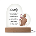 Daddy You're My Playmate And My Friend Acrylic Heart Plaque - Father's Day Gift for Dad