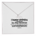 Zodiac Necklace Birthday Gift - Zodiac Sign Pendant with Message Card, Astrology Birthday Gift for Her