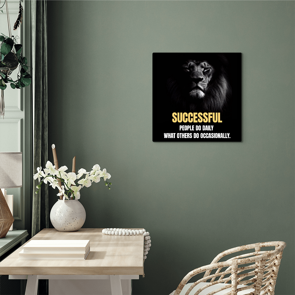 Successful People Do Daily… High Gloss Metal Art Print