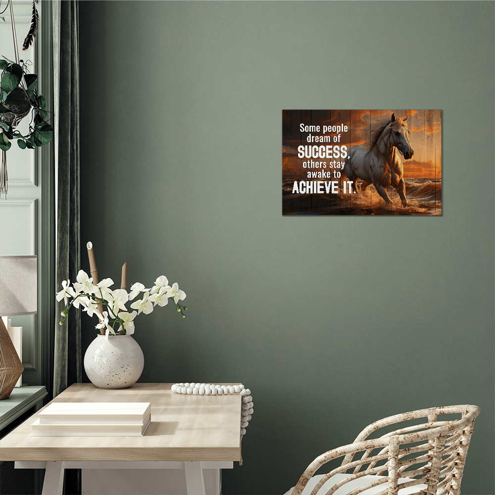 Some People Dream Of Success High Gloss Metal Art Print