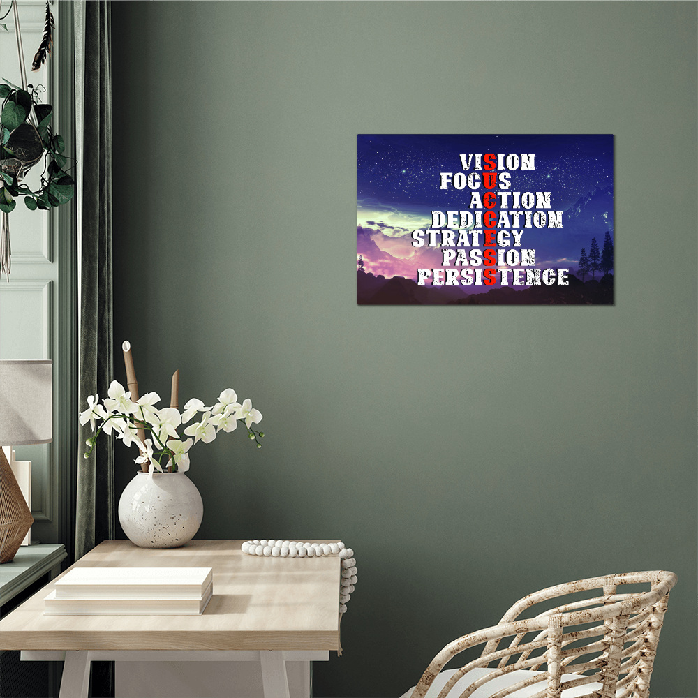 Vision Focus Action High Gloss Metal Art Print