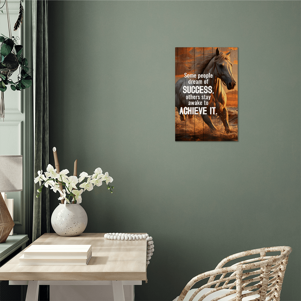 Some People Dream Of Success High Gloss Metal Art Print