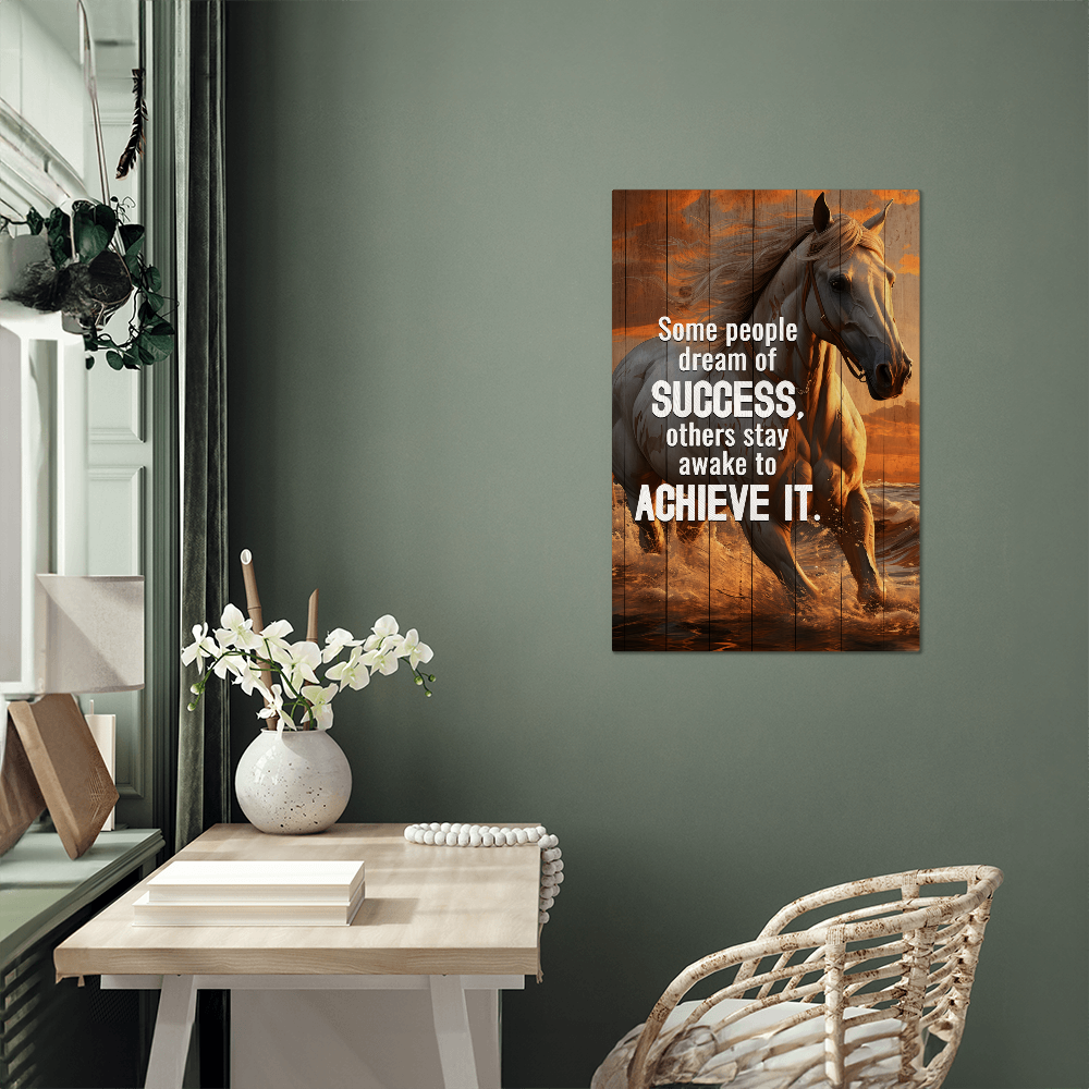 Some People Dream Of Success High Gloss Metal Art Print