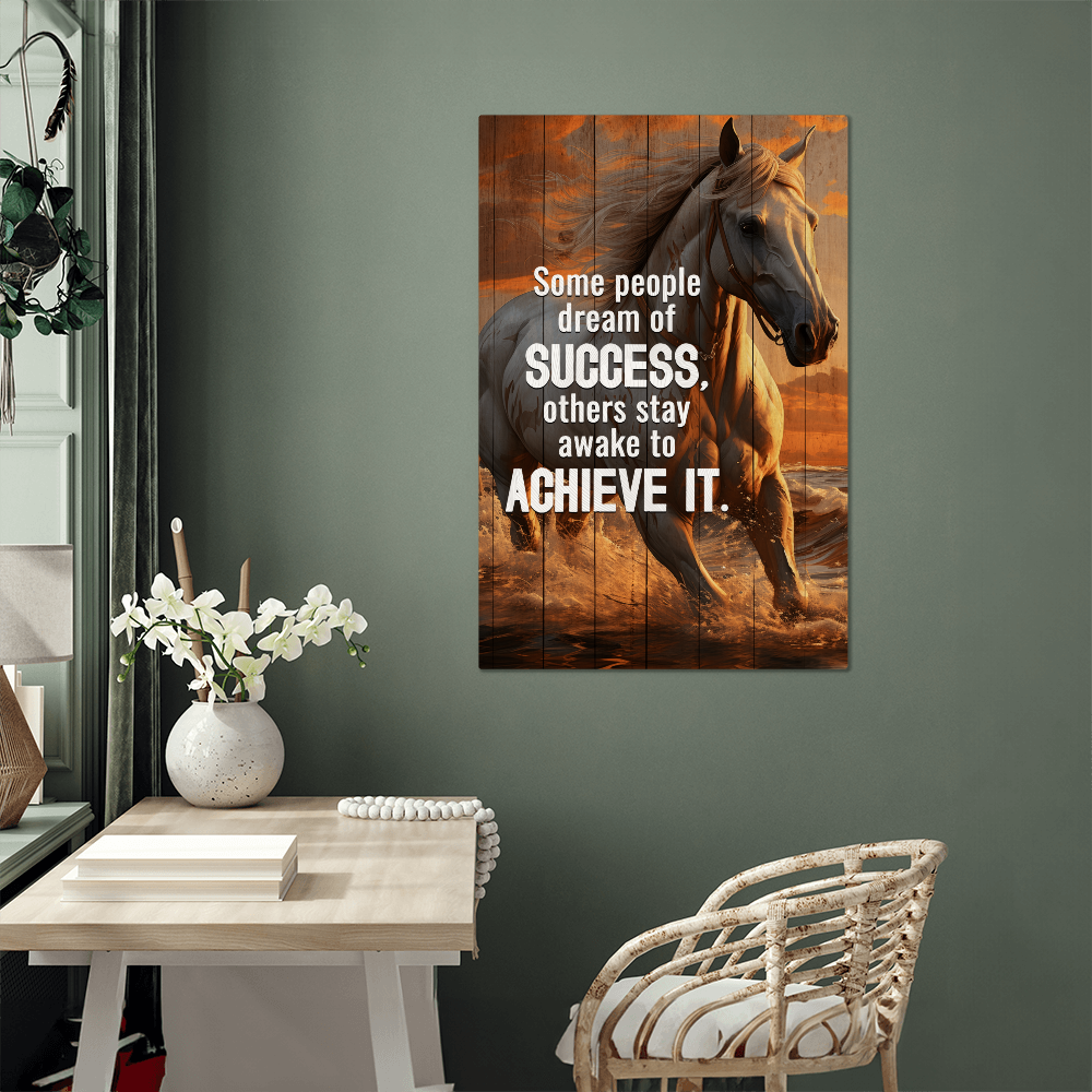Some People Dream Of Success High Gloss Metal Art Print