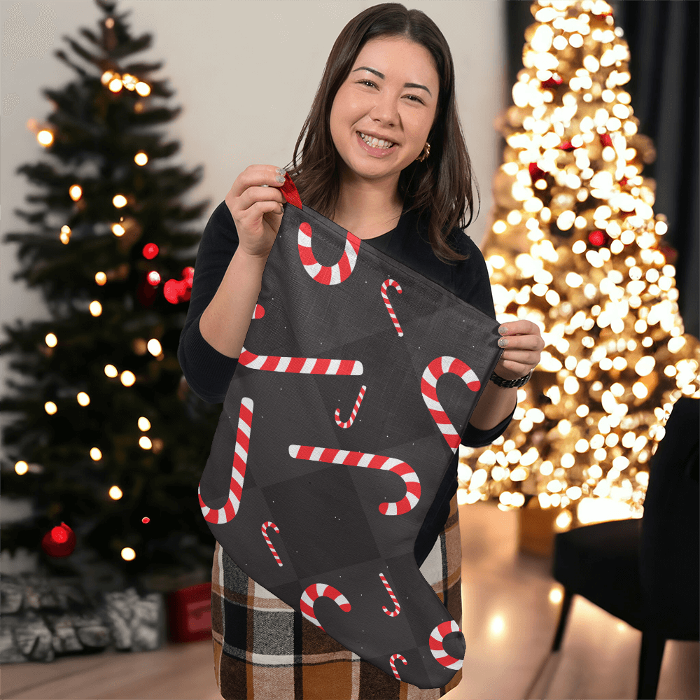 Candy Canes Giant Holiday Stocking