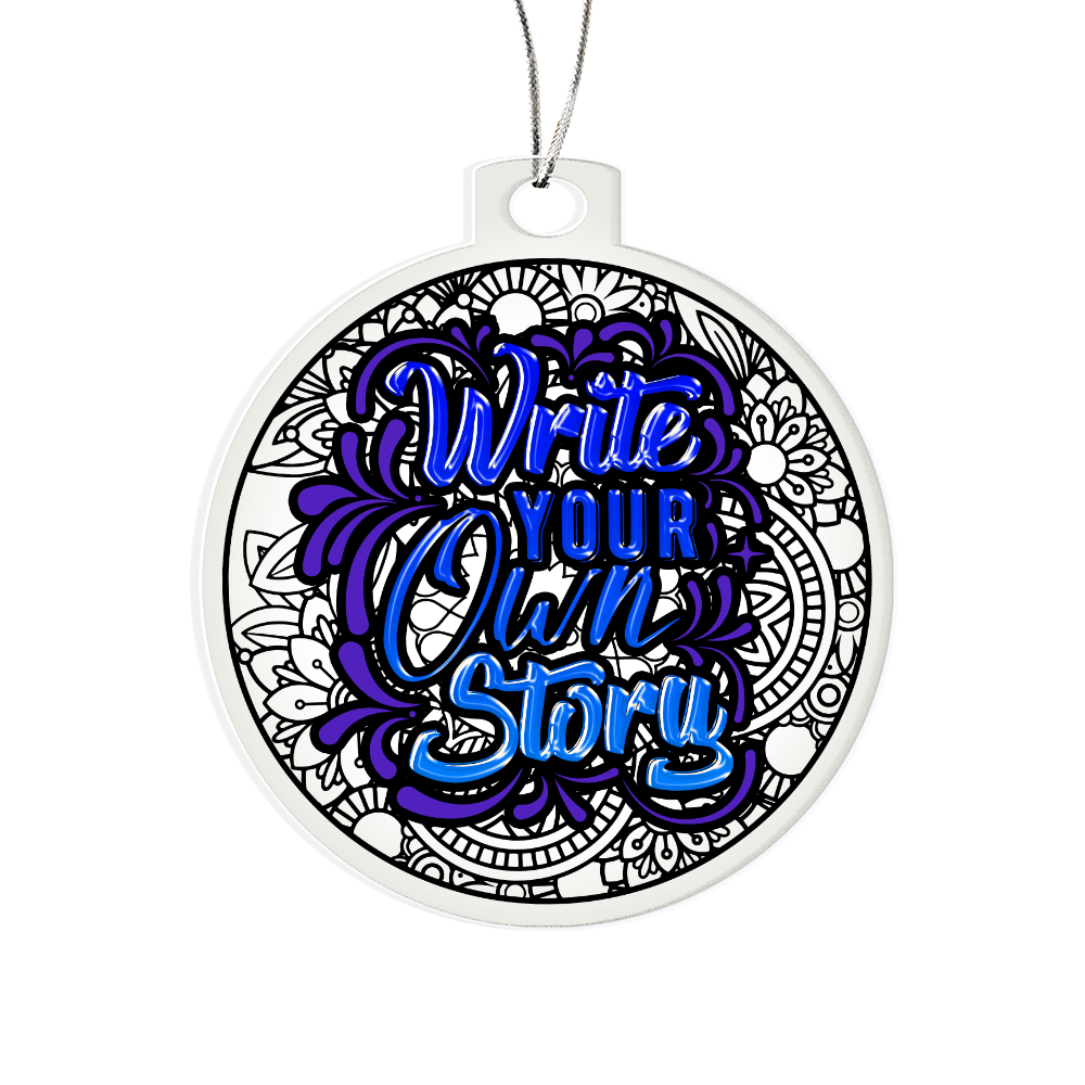 Write Your Own Story Acrylic Bulb Ornament