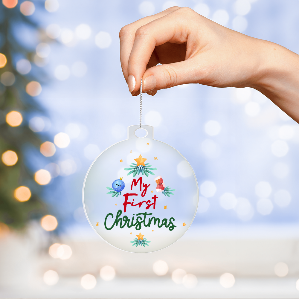 My First Christmas Acrylic Bulb Ornament