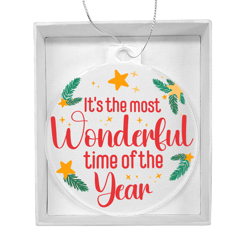 It's The Most Wonderful Time Of The Year Acrylic Bulb Ornament