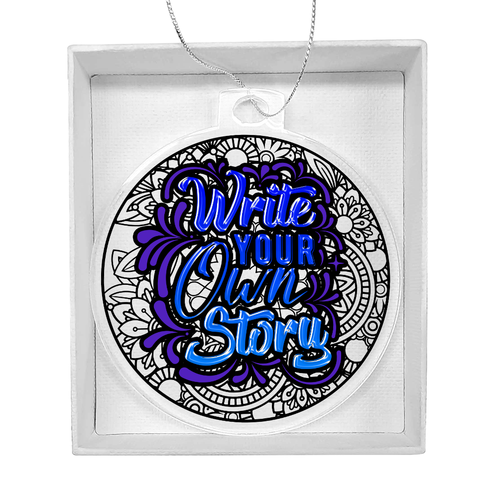 Write Your Own Story Acrylic Bulb Ornament