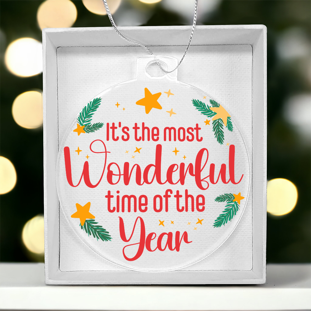 It's The Most Wonderful Time Of The Year Acrylic Bulb Ornament