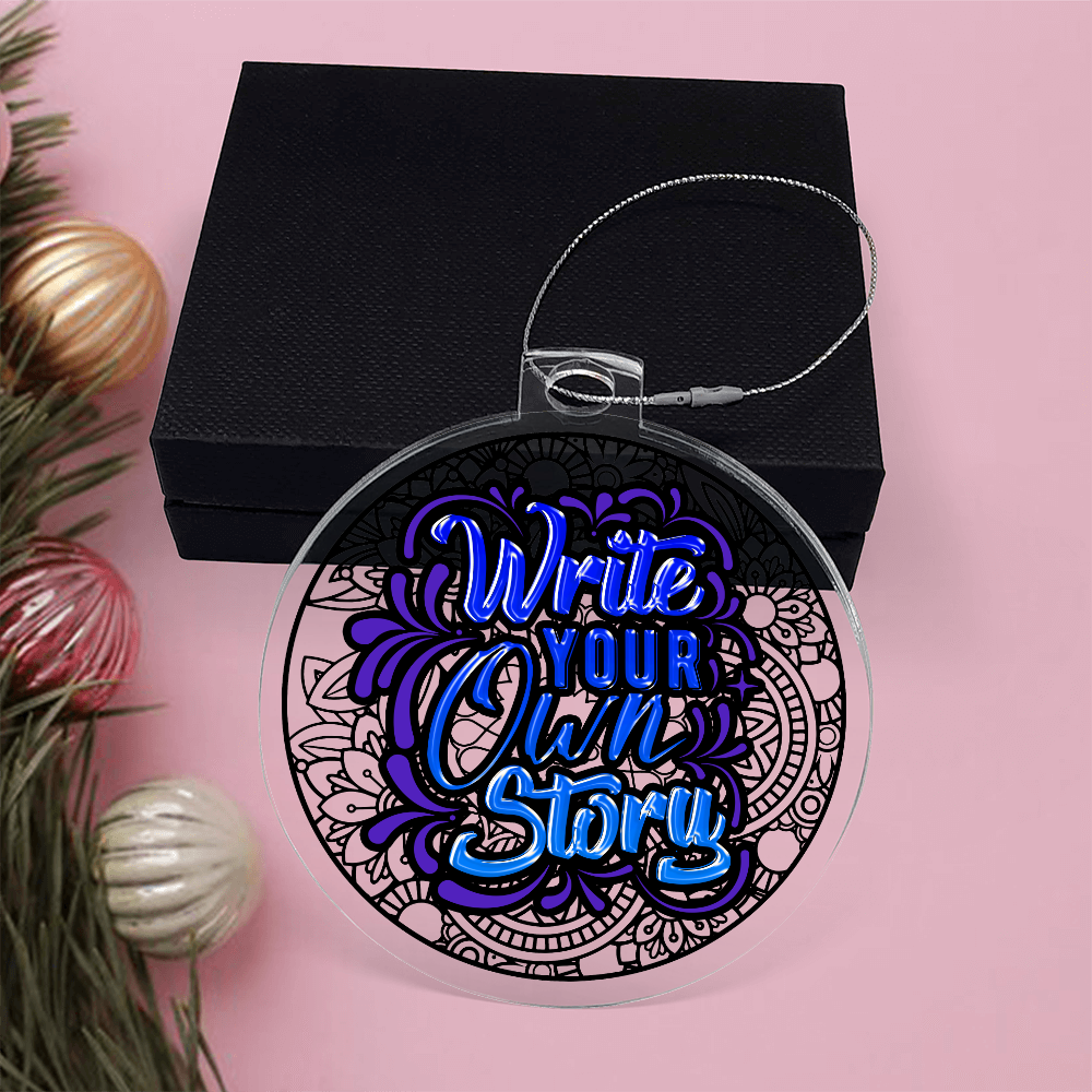 Write Your Own Story Acrylic Bulb Ornament