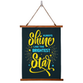 Always Shine Like The Stars Wood Framed Wall Tapestry
